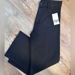 NWT Zara Marine Straight Black Denim